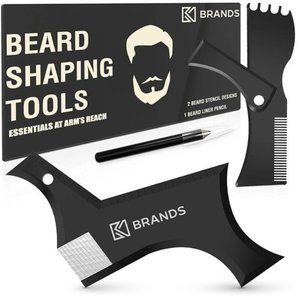Beard Shaper Tool Kit  – Beard Lineup and Guide Tool with Beard Pencil